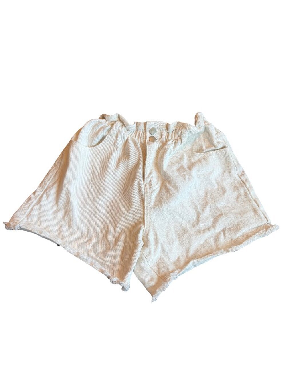 Princess Polly White Denim Short Shorts Mini Length Summer Beach Size 4 Women's
